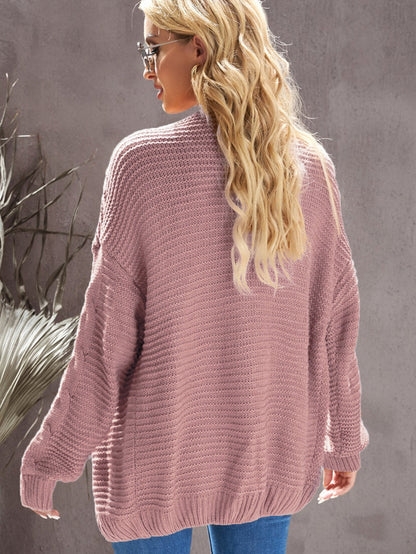 Casual Pocket Long Sleeve Knit Cardigan