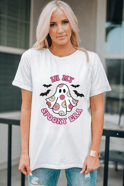 White IN MY SPOOKY ERA Halloween Ghost T-Shirts