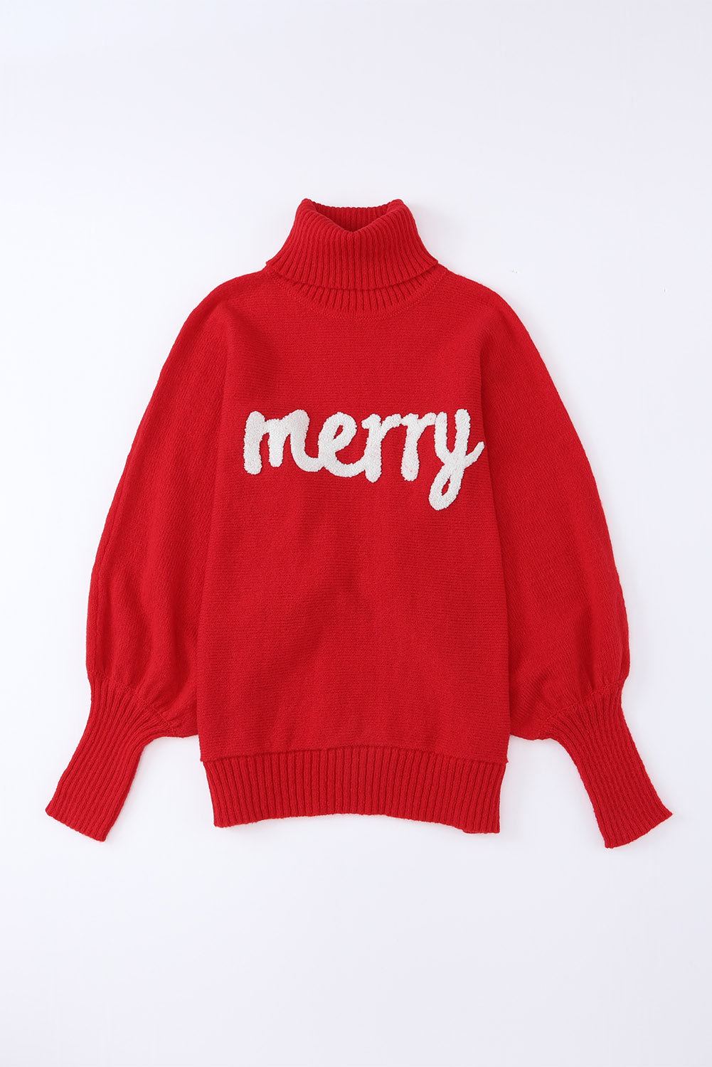 Turtleneck Solid Long Sleeve Knitted Sweater