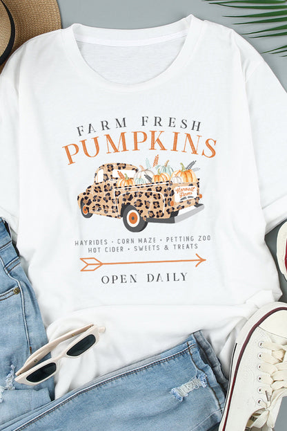 White Farm Fresh Pumpkin Open Daily T-Shirts