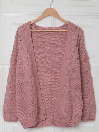 Casual Pocket Long Sleeve Knit Cardigan