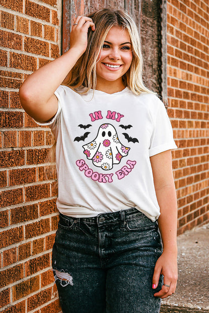 White IN MY SPOOKY ERA Halloween Ghost T-Shirts