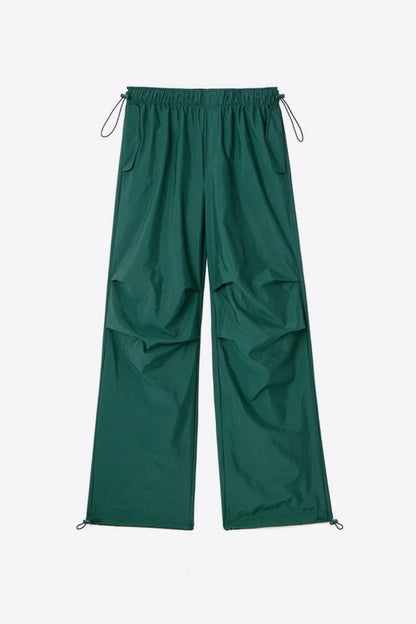 Drawstring Waist Pants with Pockets