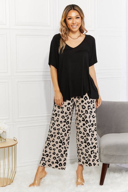 BOMBOM Seeing Spots Leopard Wide Leg Pants