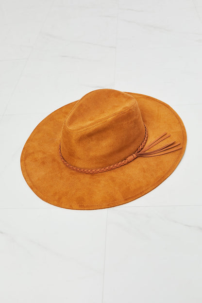 Fame Forever My Moment Suede Fedor Hat in Brown