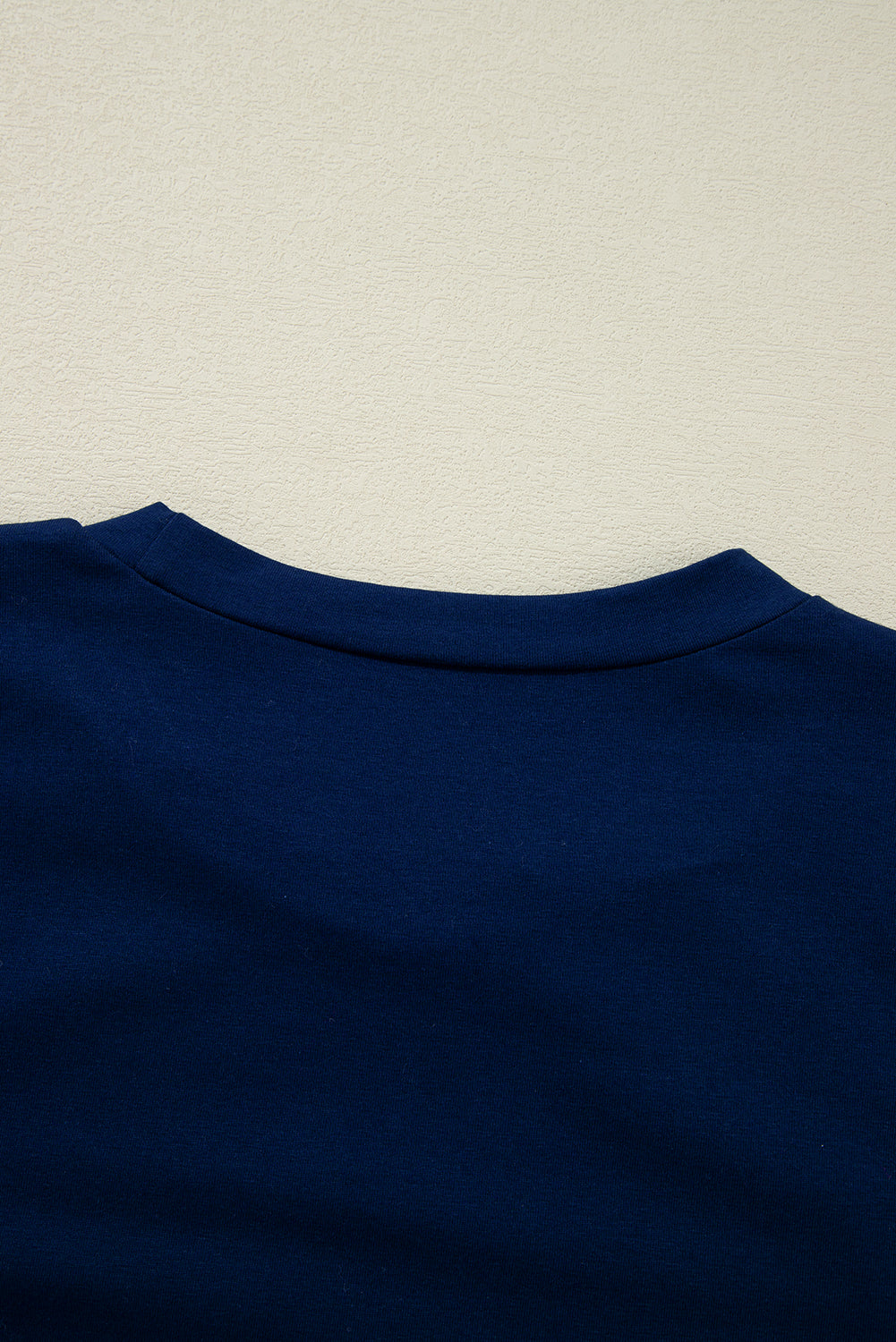 Navy Blue Crown Graphic Crew Neck T Shirt