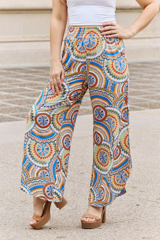 And The Why The Vibe Side Slit Printed Pants