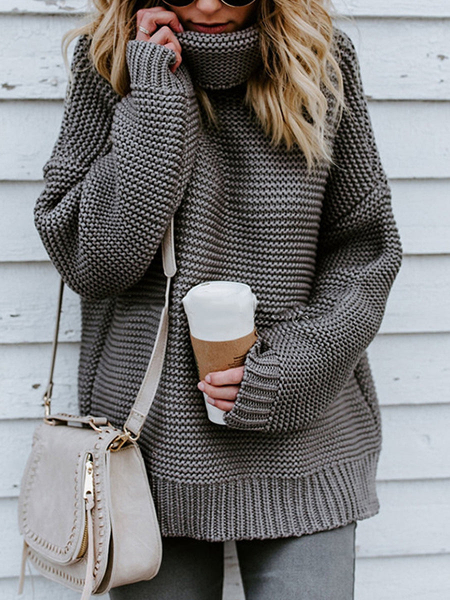 Sweaters - Cozy and Stylish Pullover Long Sleeve Sweater - MsDressly