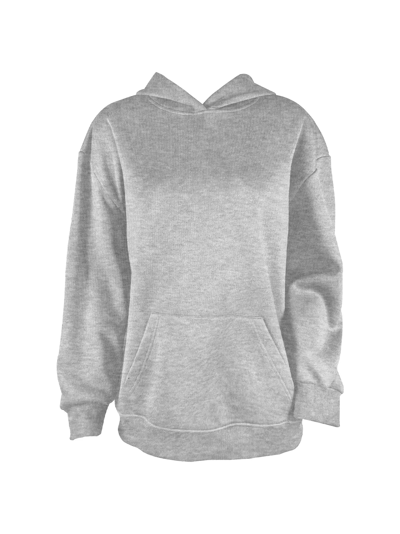 Solid Color Hoodie, Casual Hooded Sweatshirt For Fall & Spring, Women's Clothing