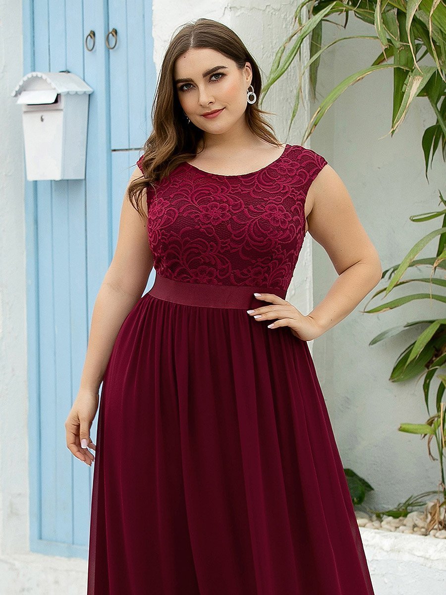 Wholesale Plus Size Fahion Bridesmaid Dresses with Lace