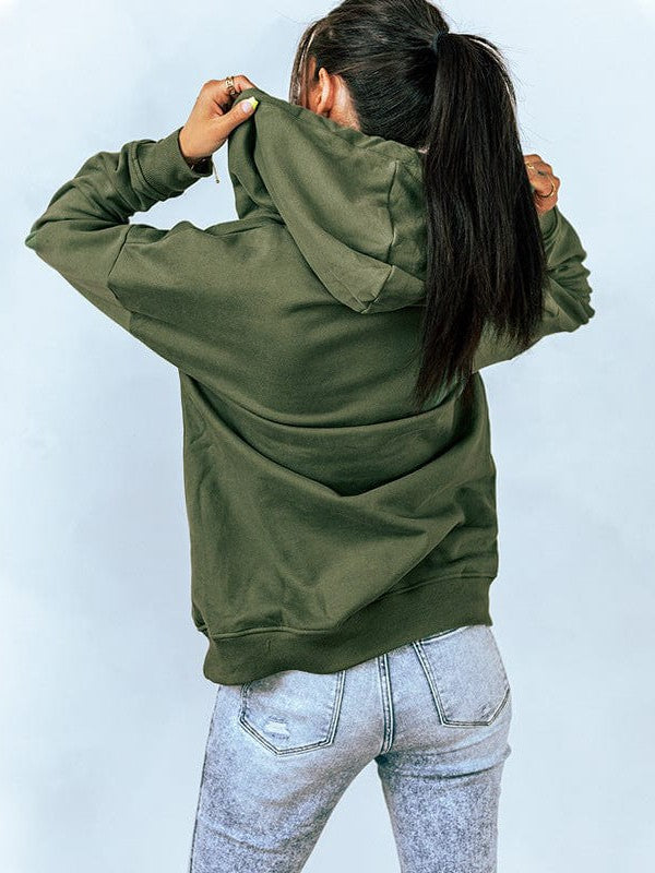 Simply Styled Women's Hooded Drawstring Sweatshirt in Various Colors