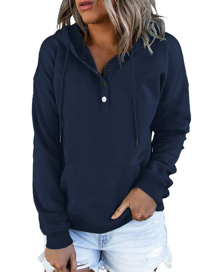 Simply Styled Women's Hooded Drawstring Sweatshirt in Various Colors