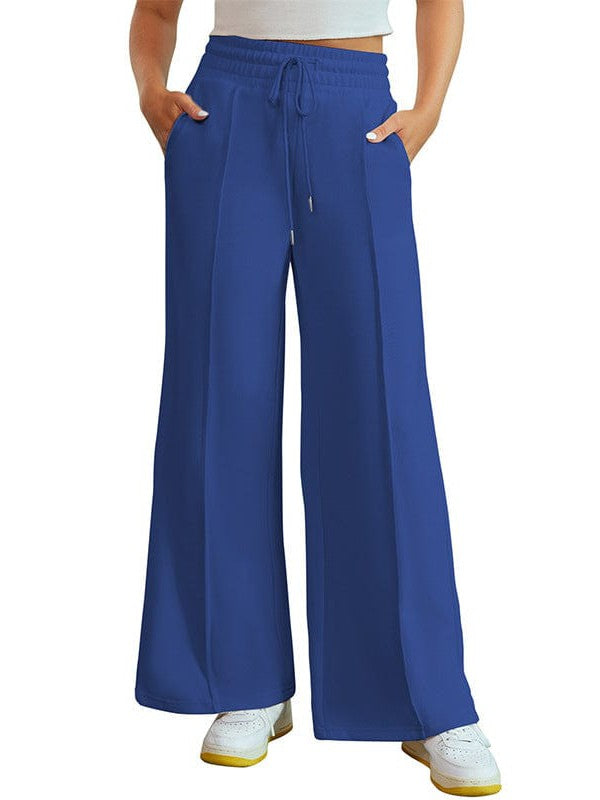 Versatile High-Waist Sports Trousers for Women in Solid Colors