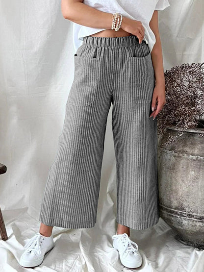 Pants - Casual Straight-Leg Stylish Comfortable Loose Pants - MsDressly