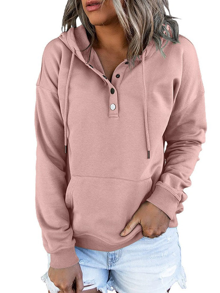 Simply Styled Women's Hooded Drawstring Sweatshirt in Various Colors