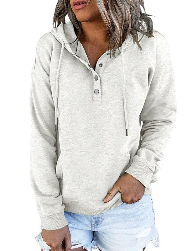 Simply Styled Women's Hooded Drawstring Sweatshirt in Various Colors