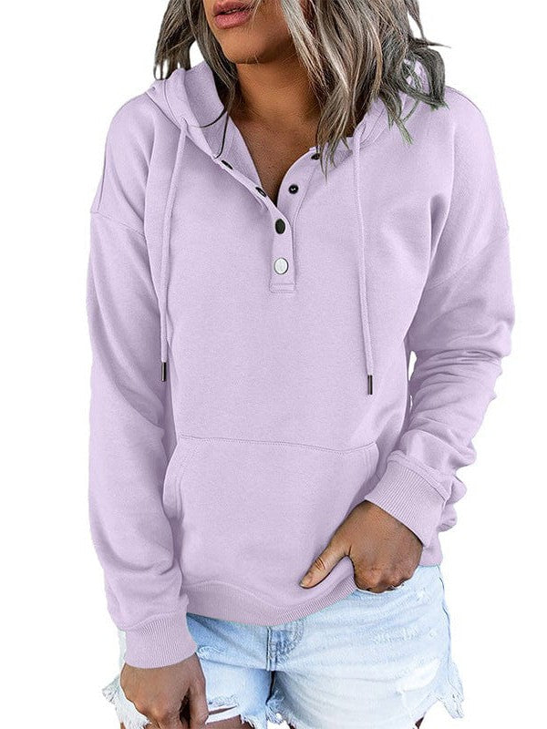 Simply Styled Women's Hooded Drawstring Sweatshirt in Various Colors