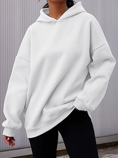 Hoodies - Oversized  Fleece Pullover Casual Fashion Outfits Hoodie - MsDressly