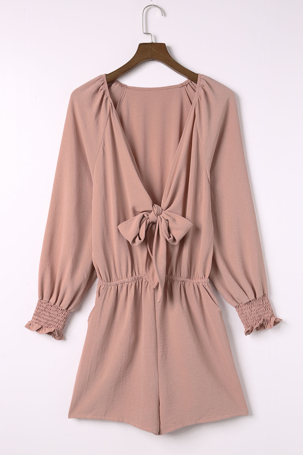 Round Neck Belted Long Sleeve Dress