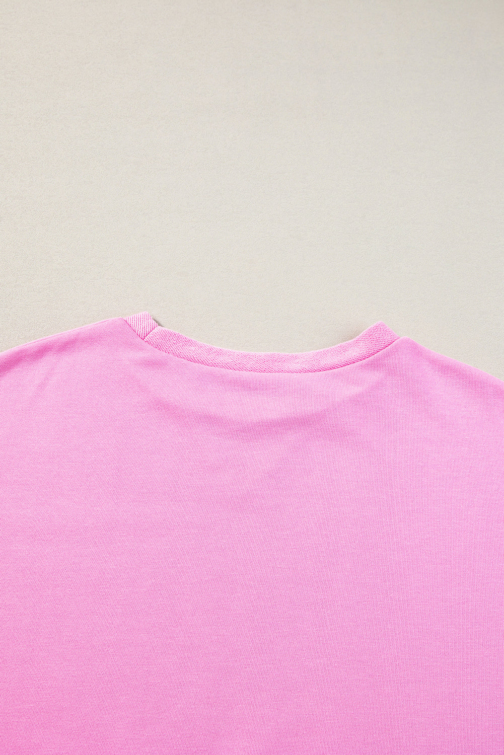 Pink Candy Colorblock French Terry Top