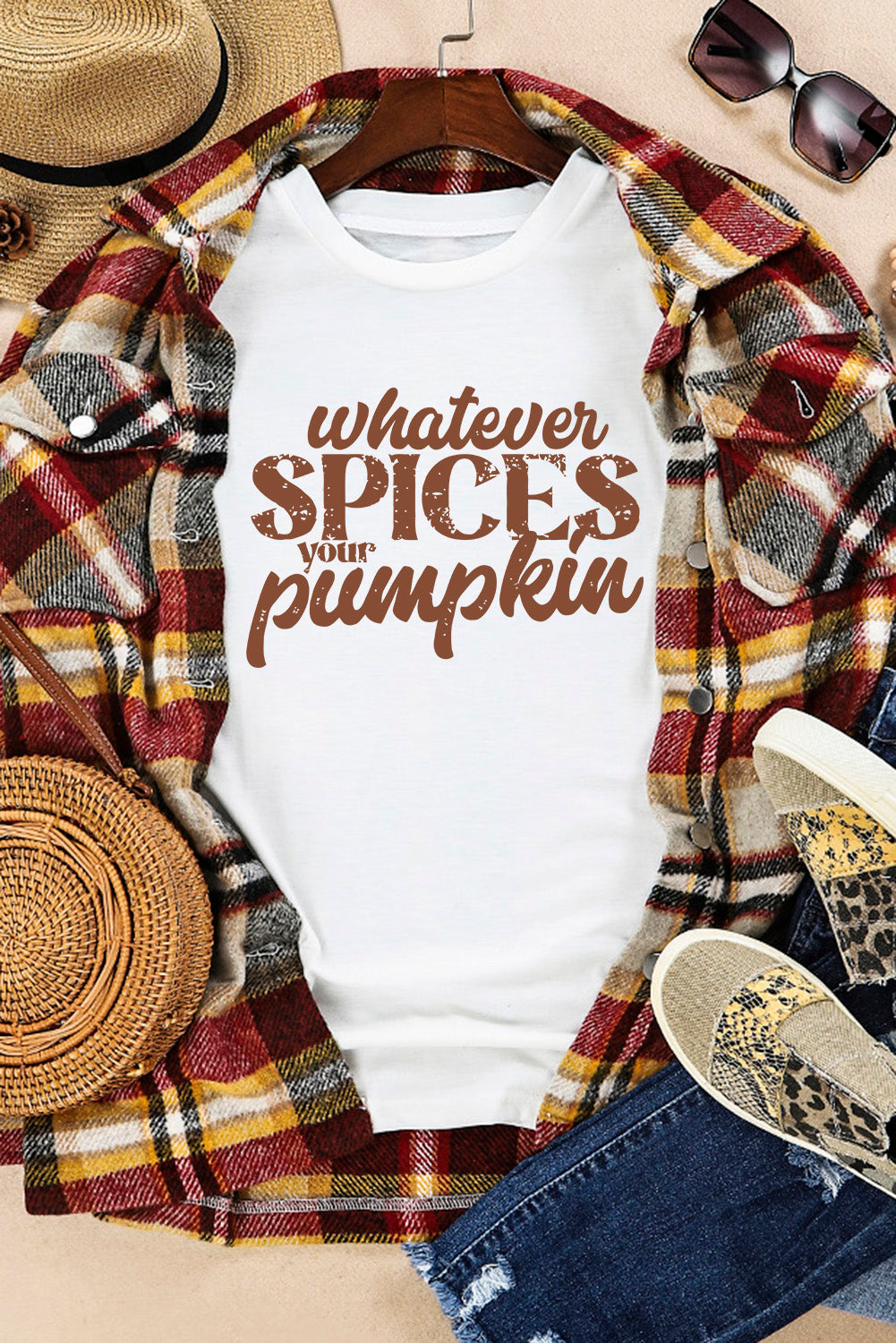 White Whatever Spices Your Pumpkin T-Shirts