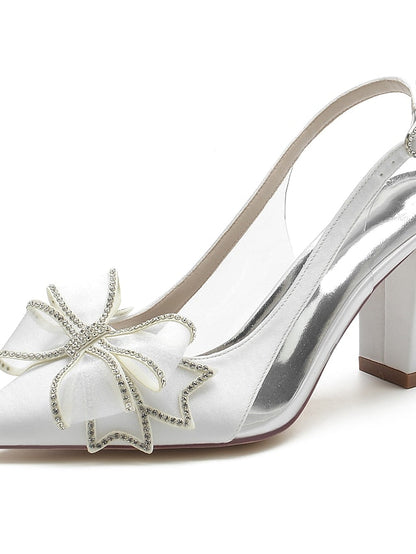 Women's Wedding Shoes Sandals Dress Shoes Comfort Shoes Plus Size Wedding Party Office Bridal Shoes Summer Bowknot
