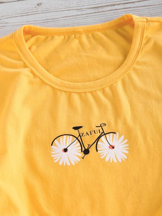 Basic Daisy Logo Print Graphic Tee - LuckyFash™