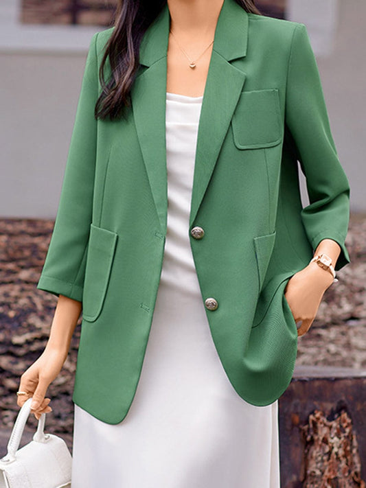 MsDressly Blazers Professional Casual Simple And Tempting Commuter Blazer BLA2306190005GRES