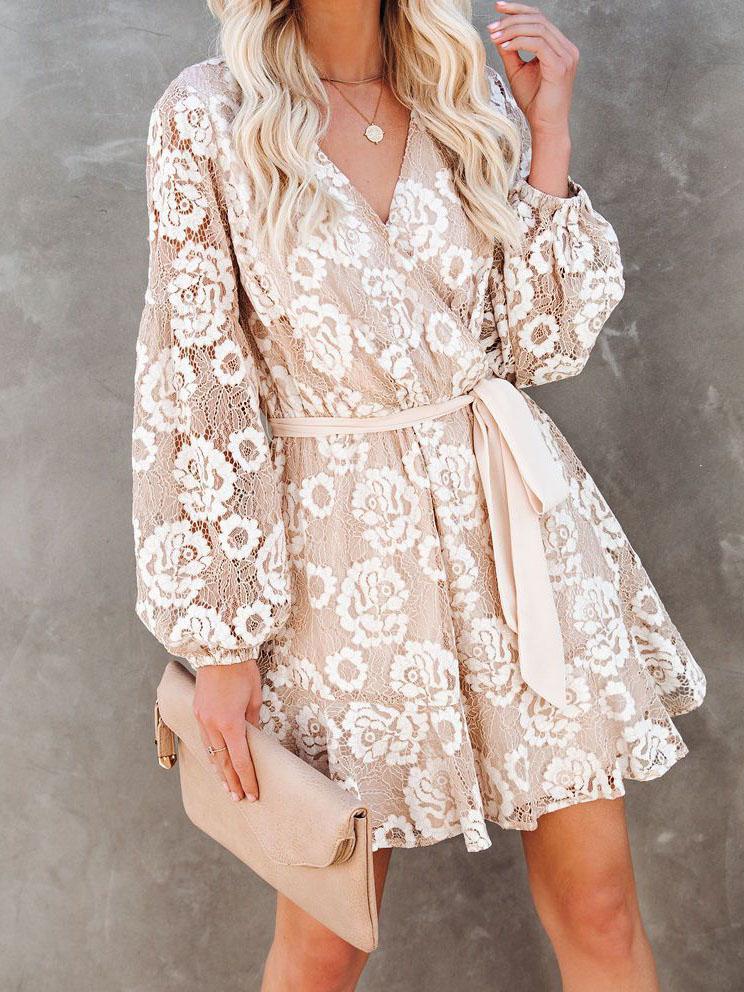 Bohemian Long Sleeve Print Dress for Women