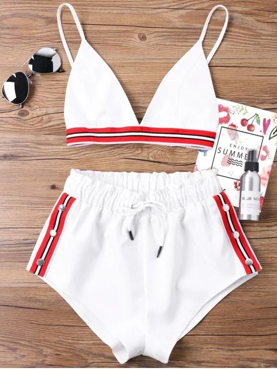 Bra Two Piece Shorts Tracksuit - LuckyFash™