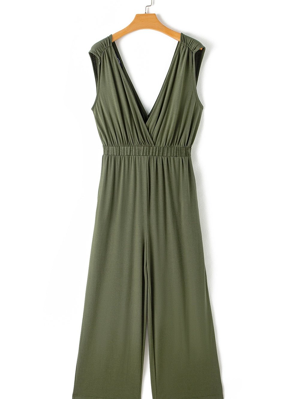 Solid One Shoulder Wide Leg Jumpsuit