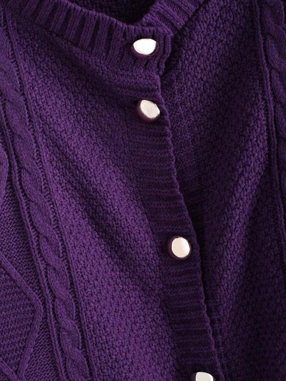 Cable Diamond Knit Fisherman Cardigan - LuckyFash™