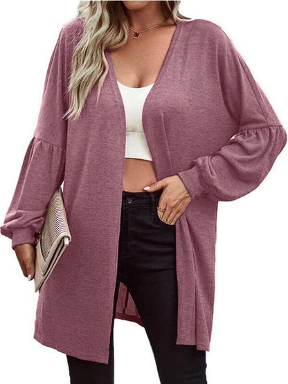 MsDressly Cardigans Solid Color Fashion Knitting Long Sleeved Cardigan CAR2212281119PINS