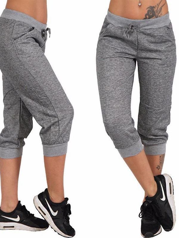 Casual Ladies Cropped Trousers for Women