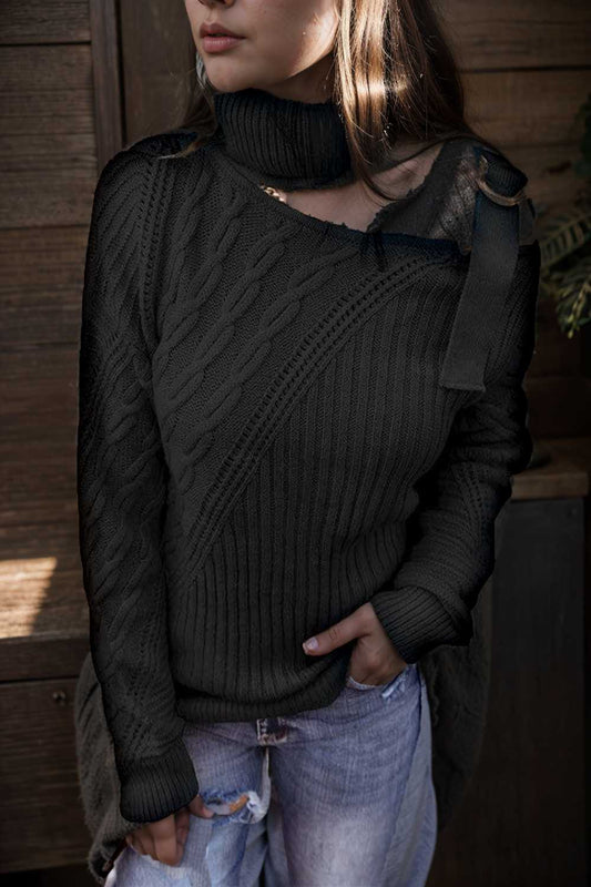 casual ribbed button decor asymmetrical hem long sleeve t shirt 121129