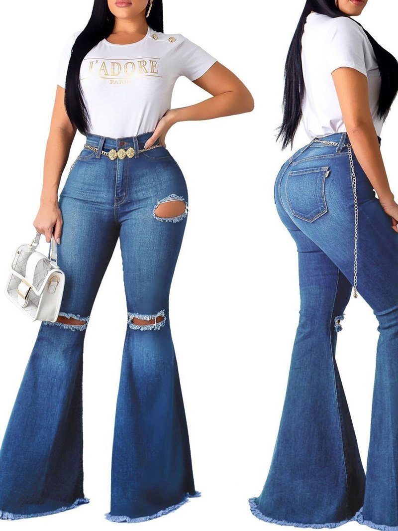 Casual Stretch Skinny Denim Flared Pants - LuckyFash™