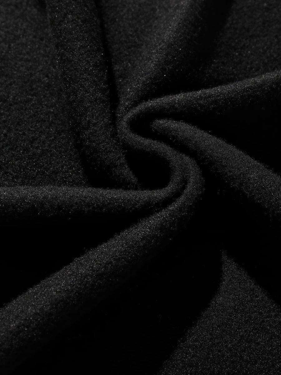 Black Retro Sika Deer Casual Fashion Winter Round Neck Long-sleeved Sweatshirt