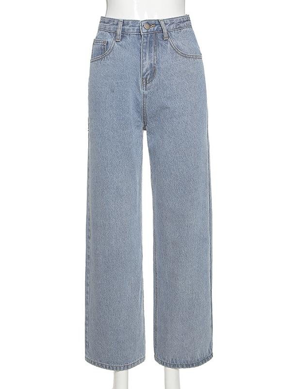 Chic High-waisted Cutout Straight-leg Jeans - LuckyFash™