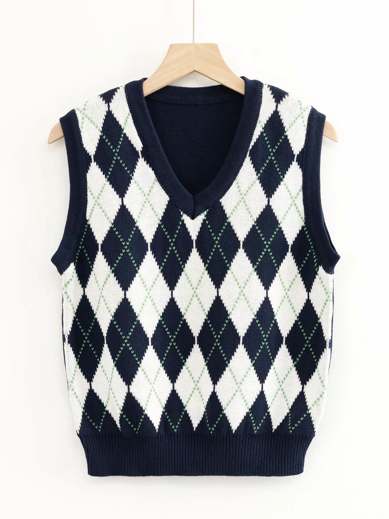 Chic Women's Geometric Pattern Knit Vest