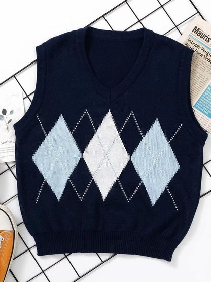 Chic Women's Geometric Pattern Knit Vest