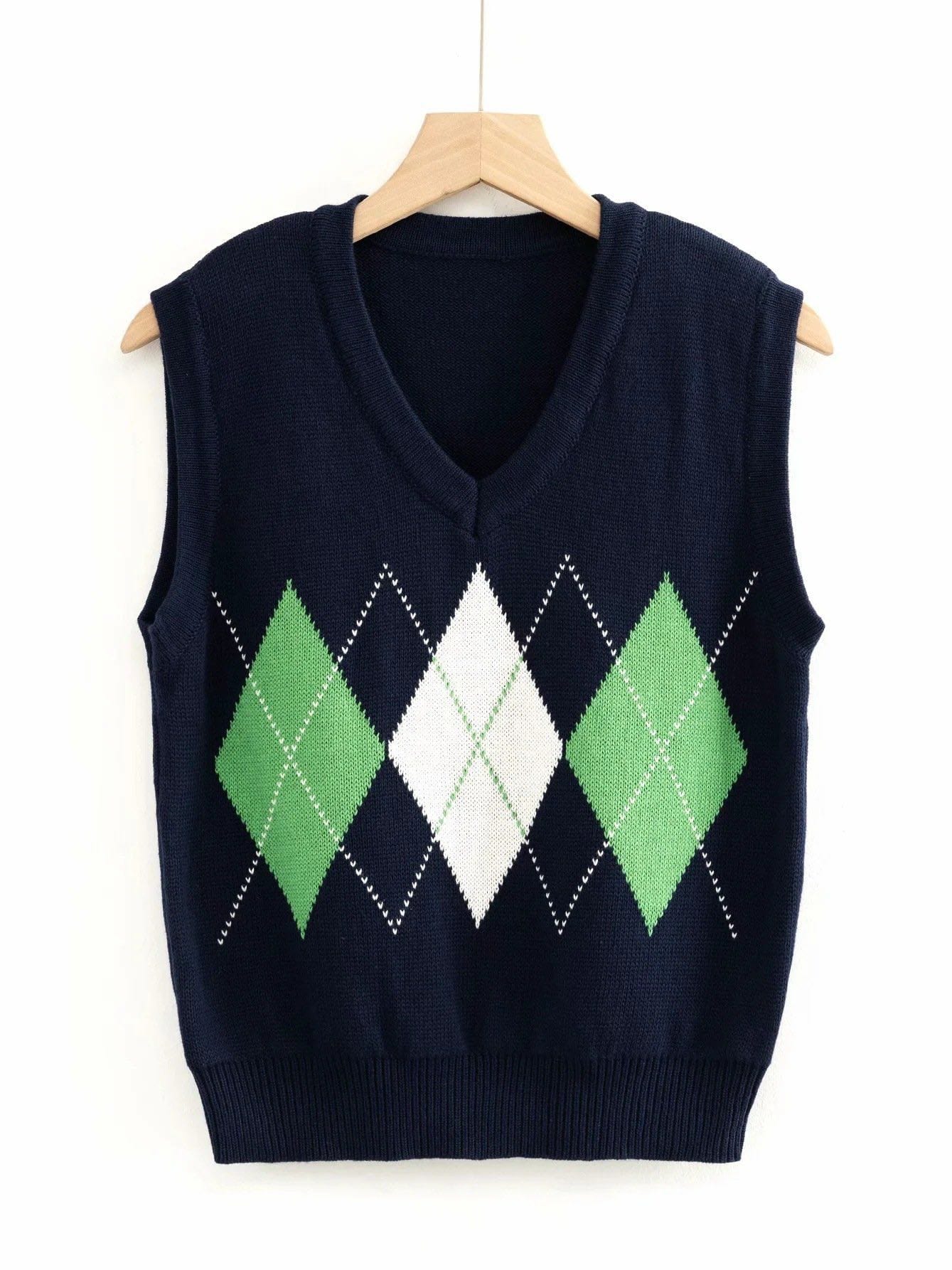 Chic Women's Geometric Pattern Knit Vest