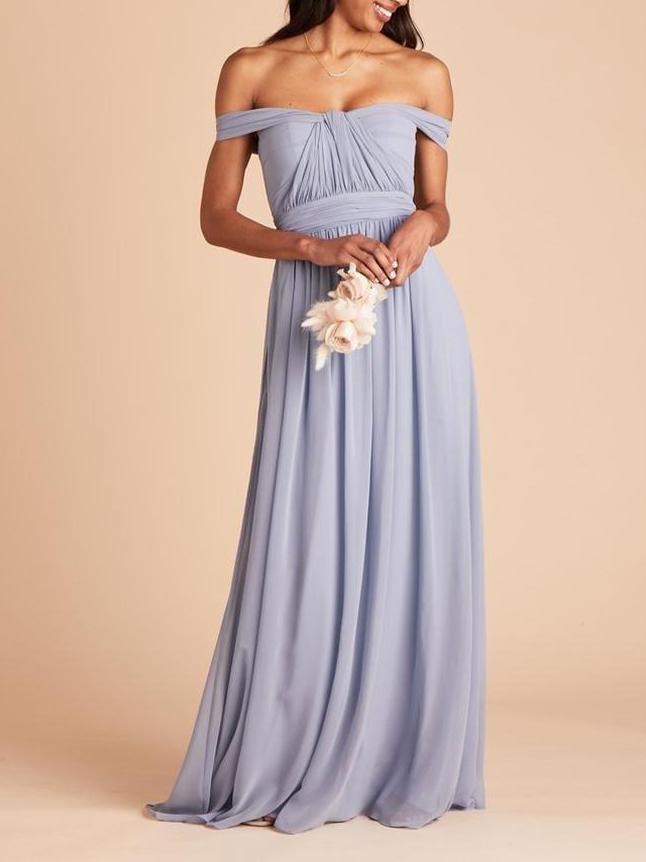 Chiffon Convertible Bridesmaid Maxi Dress - LuckyFash™