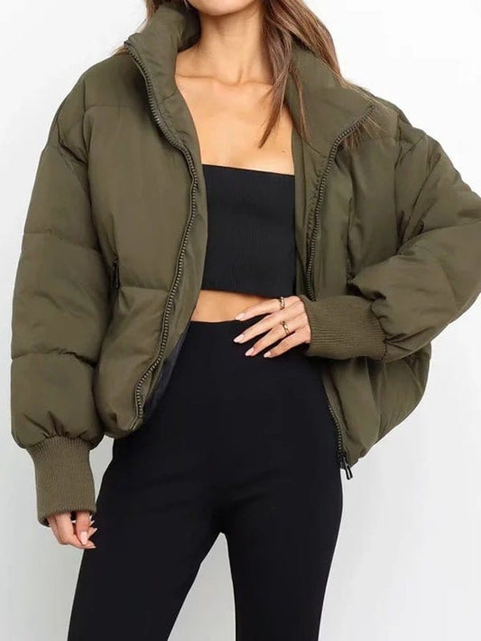 MsDressly Coats Solid Loose Short Down Jacket COA2211031454AGREXS