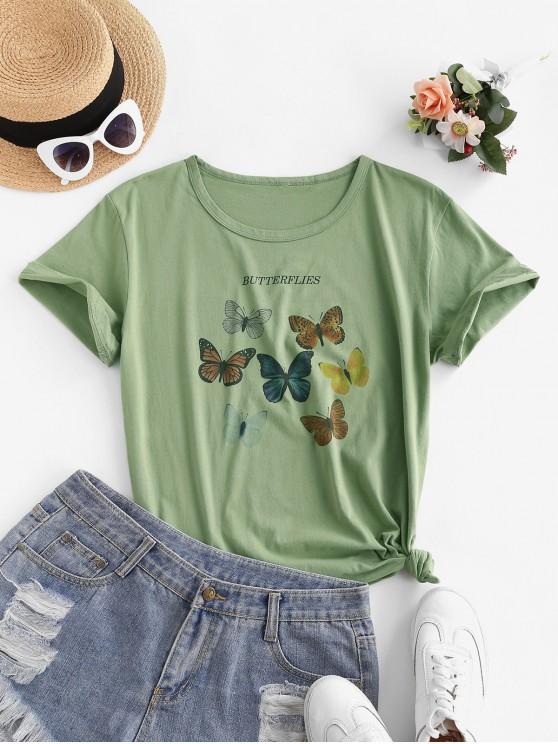 Colorful Butterflies Graphic T-shirt for Women