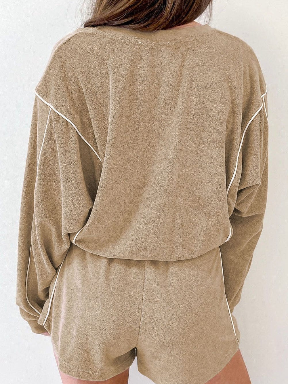 Cozy Khaki Long Sleeve Lounge Set