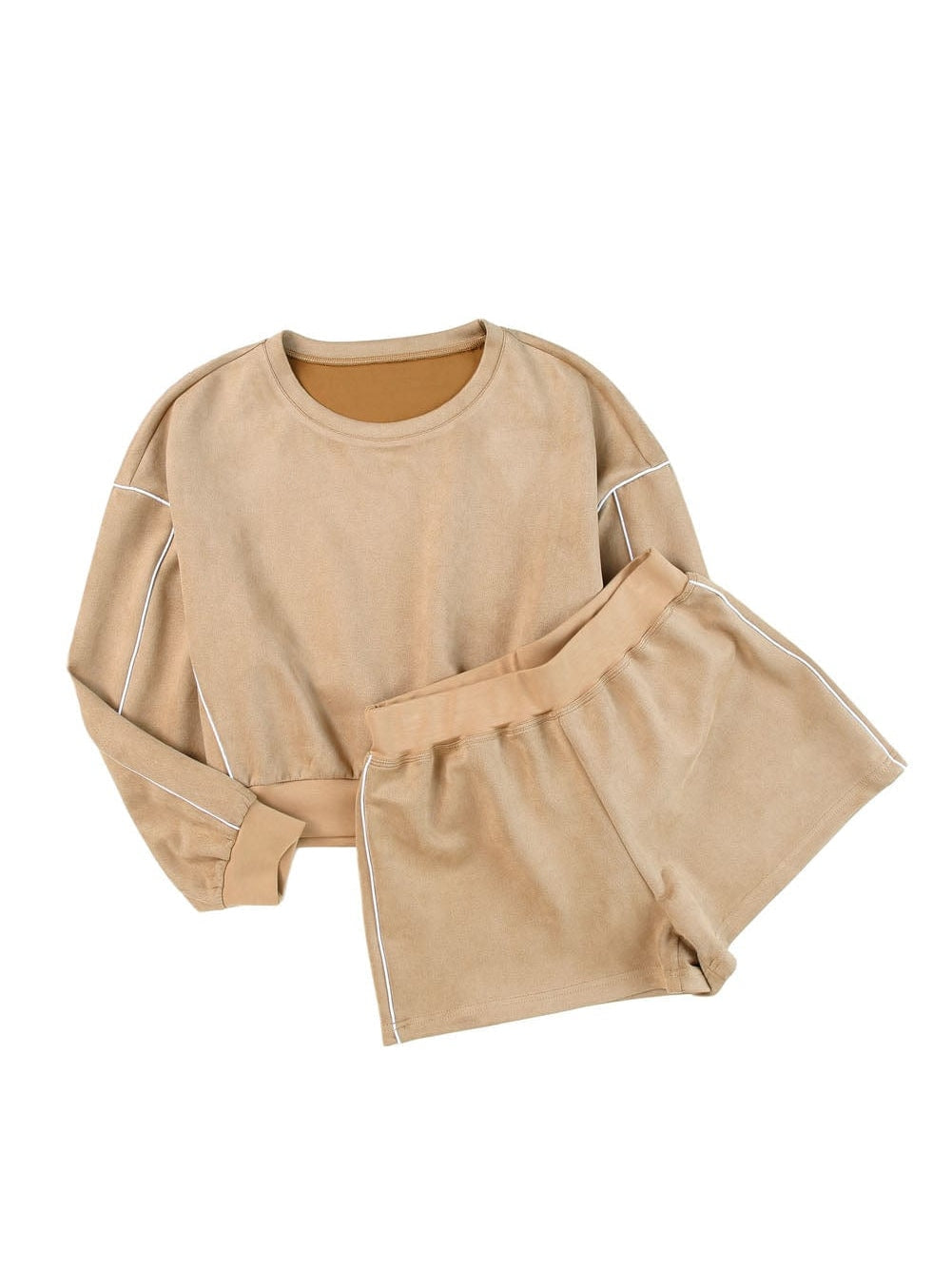 Cozy Khaki Long Sleeve Lounge Set