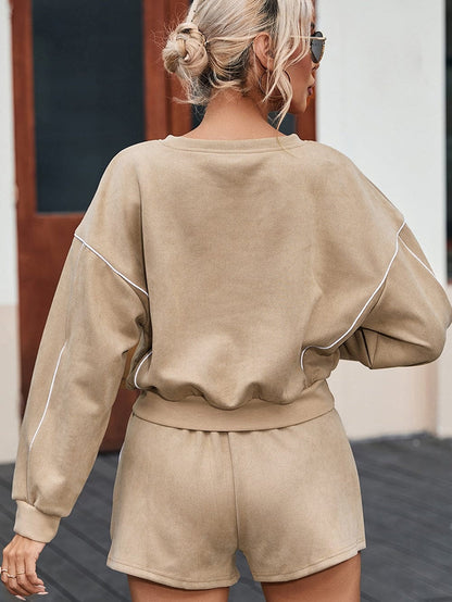 Cozy Khaki Long Sleeve Lounge Set