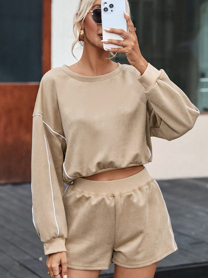 Cozy Khaki Long Sleeve Lounge Set