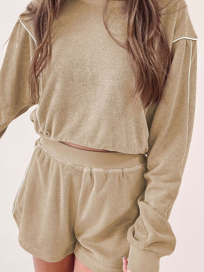 Cozy Khaki Long Sleeve Lounge Set