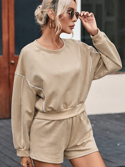 Cozy Khaki Long Sleeve Lounge Set